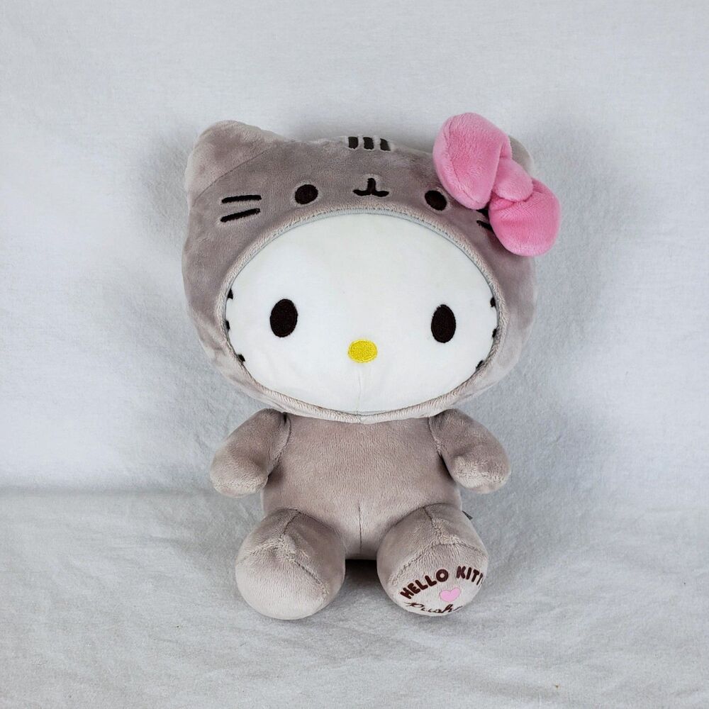 Hello Kitty Pusheen Costume Plush 9" Pink Bow Sanrio Gund 2021